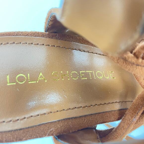 Lola Shoetique Strappy Lace Up Open Toe Women's High Heel's - Picture 5 of 10